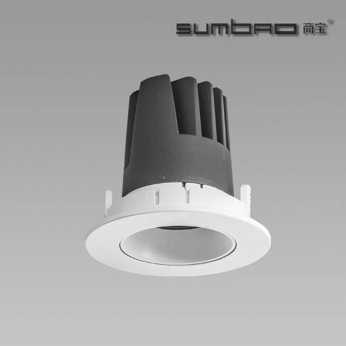 DW004-SUMBAO Professional Single Head Round Trim 10W Low Vottage Recessed Spotlights for Retail Shops, Residences Application