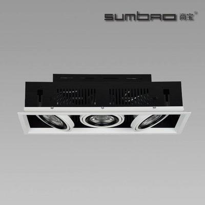DW072-3 SUMBAO Professional Multi- Head Square Trim Recessed 10W/18W Spotlights for High End Retail Shops