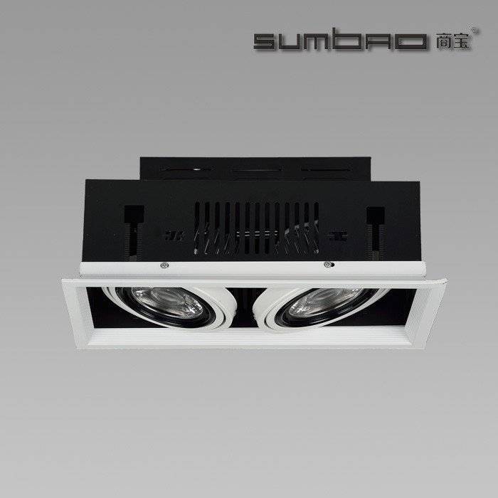 DW072-2 SUMBAO Professional Multi- Head Square Trim Recessed 10W/18W Spotlights for High End Retail Shops