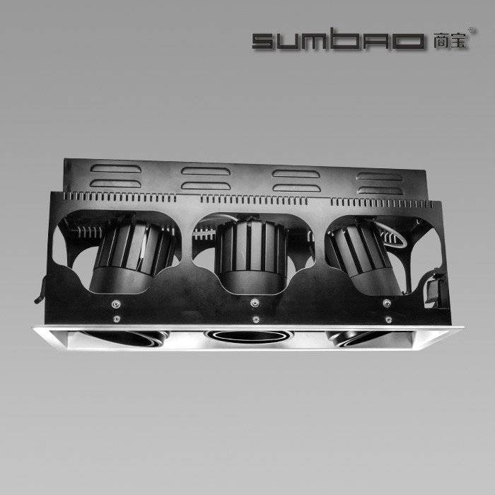 DW028-3  SUMBAO Multi-Head LED luminaires recessed spotlight are ideal for retail accent lighting
