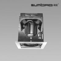DW030-1 SUMBAO Professional Single Head Square Trim 24W/30W Recessed Spotlights for High End Retail Shops