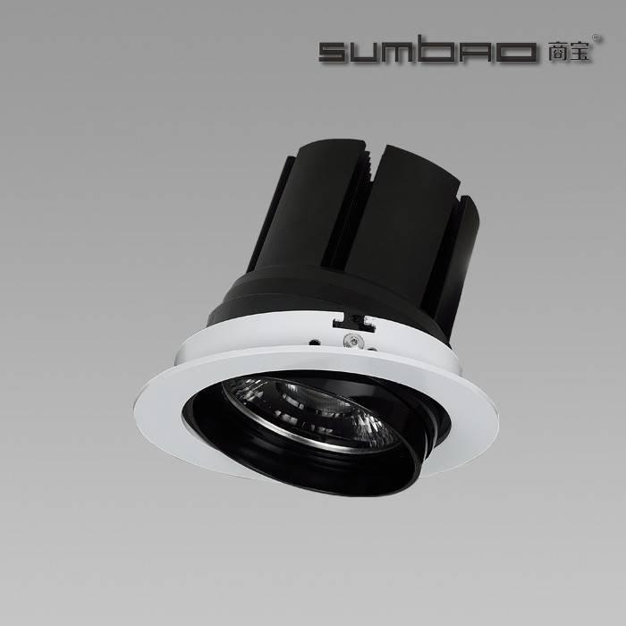 DW075 SUMBAO Professional Single Head Round Trim 24W/30W Recessed Spotlights for High End  Retail Shops, Residences Application