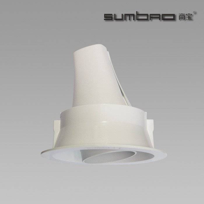 DW084 SUMBAO Professional LED COB Round Trim 18W Recessed Spotlights for High End Retail Shops, Residences Application