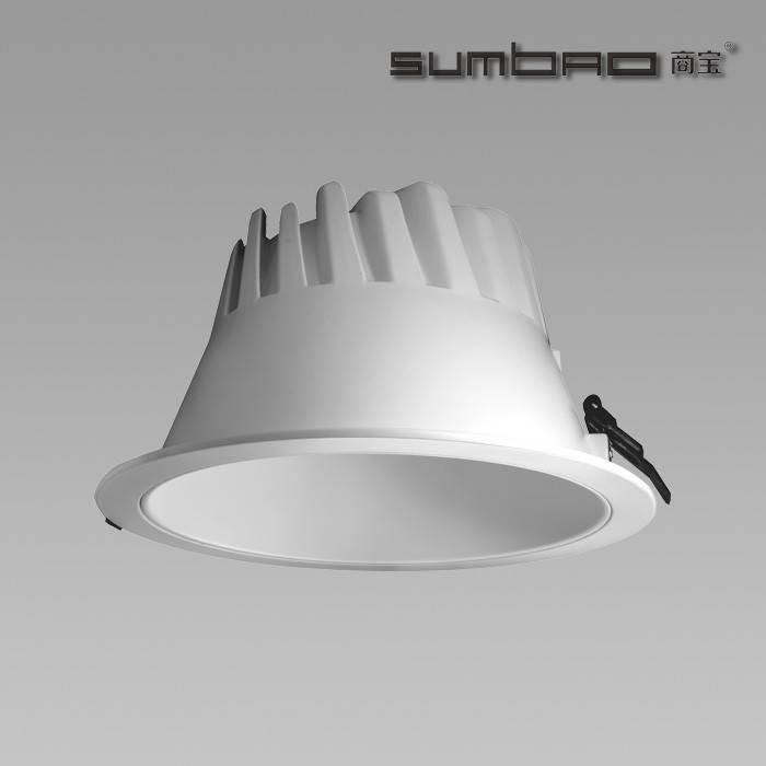FL019 SUMBAO Lighting 100Lm/W Commercial Led Recessed Down Light, 8 Inch COB Chip Led 40W Downlight China Manufacturer